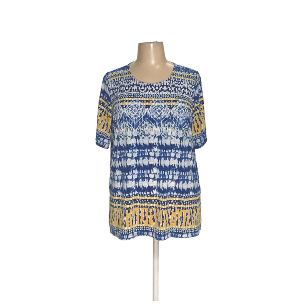 Susan Graver Regular Size XL Multicolor Blouse